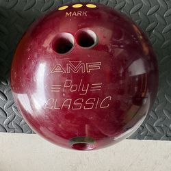 Vintage Undrilled AMF Poly Classic Bowling Ball