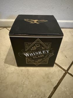 Whiskey Glass Lead Free Crystal Clear Hand Made