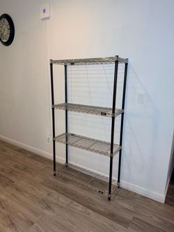 Uline 4-Tier Chrome Wire Shelving Unit