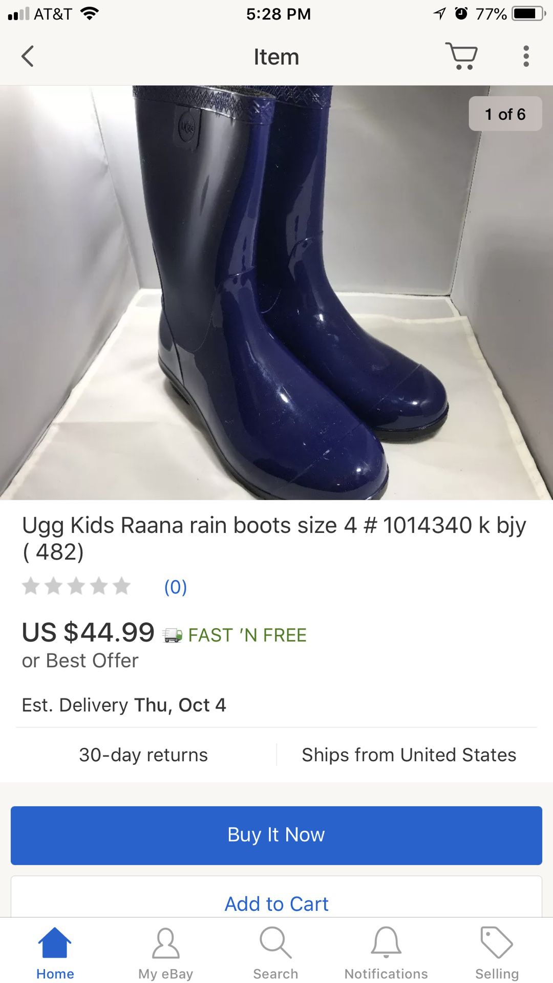 UGG kids Rain Boots