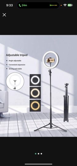 A Set Of 10 Inch LED Ring Lights With Adjustable 145cm Tripod - Enhanced Brightness, Full Coverage -