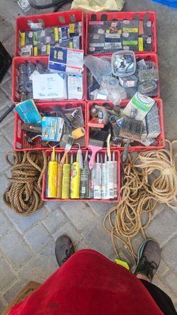 Large Lot of Mixed Hardware and Home Repair Supplies