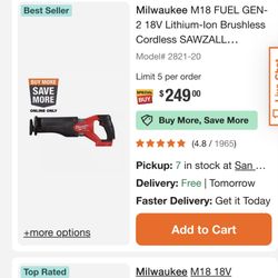 MILWAUKEE M18 SAWZALL