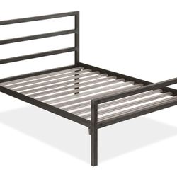 Parsons Natural Steel Twin X-long Bed