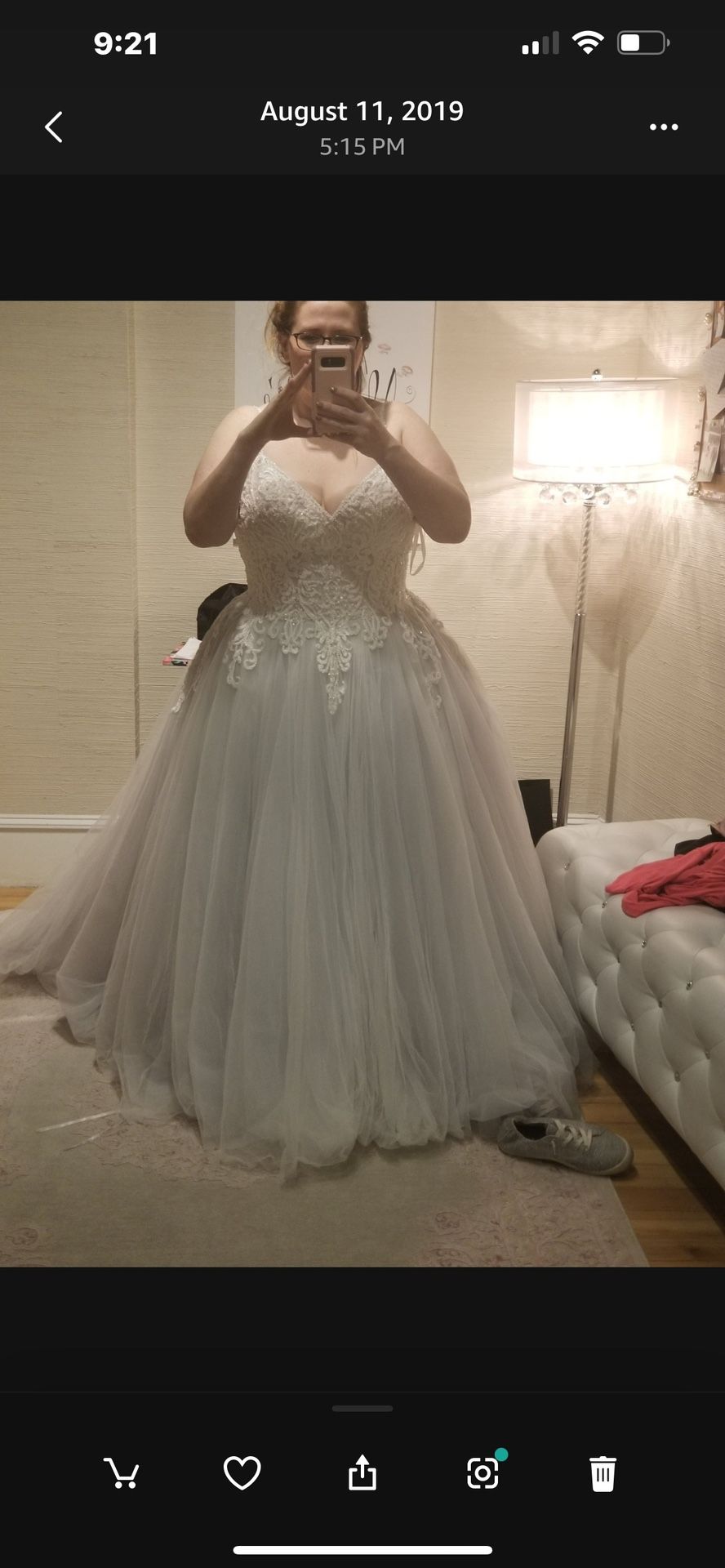 New Allure Bridals style 9967 in platinum size 22