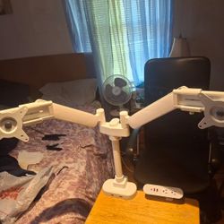 Zgo Dual Monitor Arm With Two Plug Adapter. 