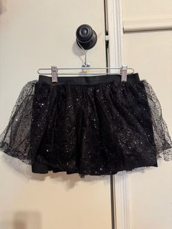 Black Sparkle Halloween Tutu Skirt for Adults - Size Small/Medium - New