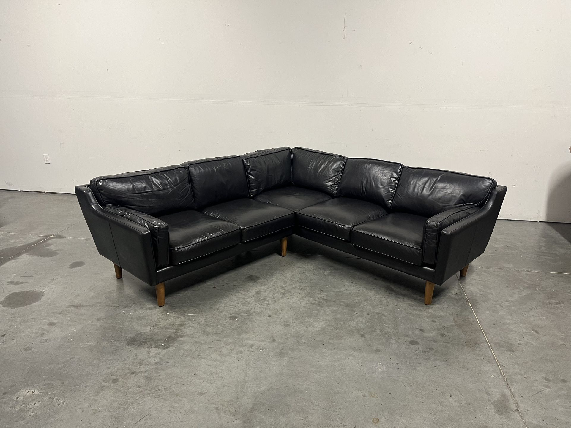 Strick and Bolton, Beatnik Leather Sofa Sectional