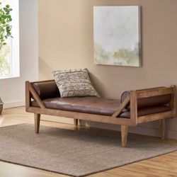 Daucourt Faux Leather Chaise Lounge From WAYFAIR 