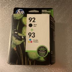 HP 2-Pack of 92/93 Original Ink Cartridges in Black/Tri-Color New never opened