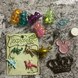 Disney, Princess And Kids Dinosaur/bear Charms Misc Craft Bundle 