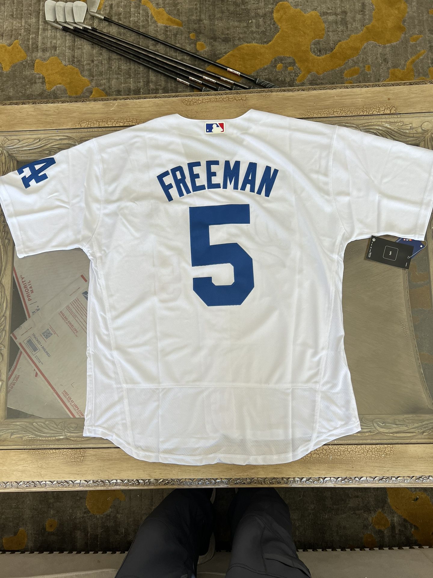 Grey Freddie Freeman Los Angeles Dodgers Jersey - Depop