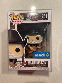 Willie Nelson Funko Pop *MINT* Walmart Exclusive Rocks 261 with Protector Willy Texas Country Western