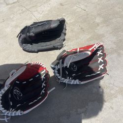 Youth Baseball Leather Gloves