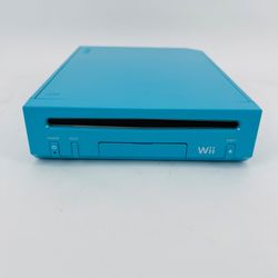 Nintendo Wii Video Game Console Blue W/ Wii Board & Wii Fit Bundle