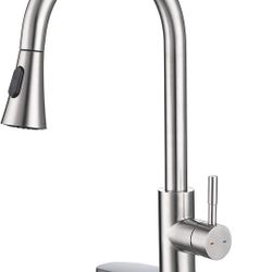 SINGLE HEAD HIGH ARC BRUSHED NICKEL PULL DOWN SPRAYER