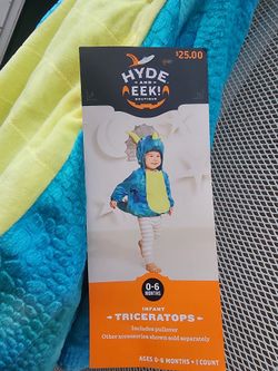 Infant Triceratops Halloween Costume 0-6 months