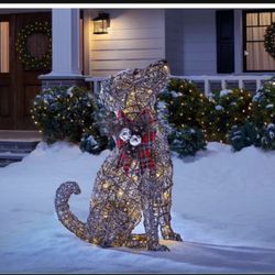 New in box  this beauteful strong  material heavy du HOME ACCENTS Holiday 2.5 H Meadow Frost LED Dog.    We locate in hesperia massage me for directio