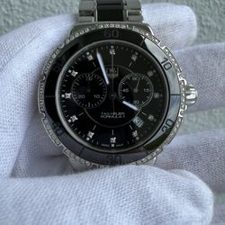 TAG Heuer Formula 1 Ladies CAH1212 Diamond Chronograph Black Ceramic Swiss Watch