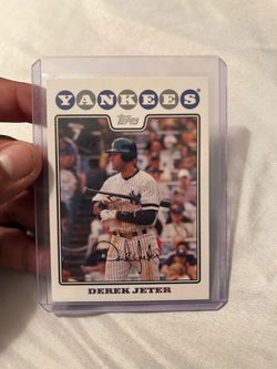 Topps 2008 Derek Jeter #455 New York Yankees MLB Baseball Autograph Card