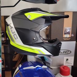 HJC Motocross Helmet Black Yellow White