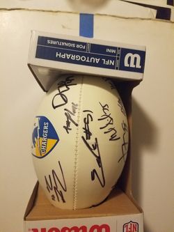 Chargers Autographed mini football