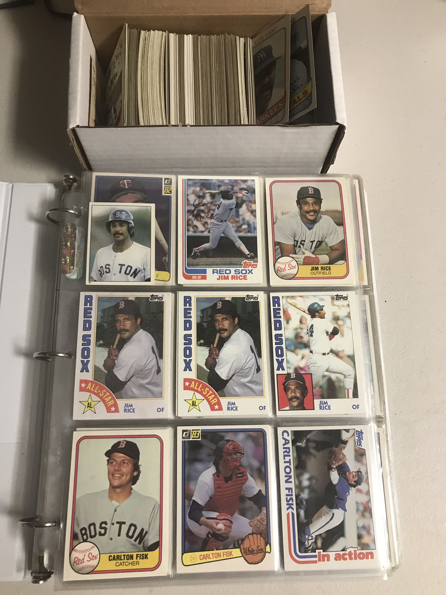 Vintage baseball cards from 1979-1984