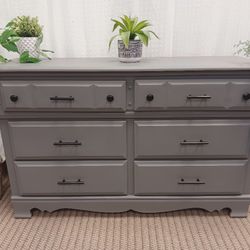 Gorgeous Reimagined Grey Reimagined Dresser For Sale 