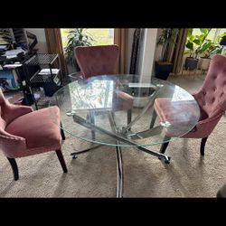 Round Dining Glass Table