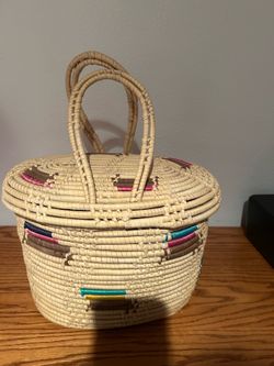 Handwoven Caribbean basket