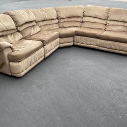 Sectional W Recliners 5 Pieces