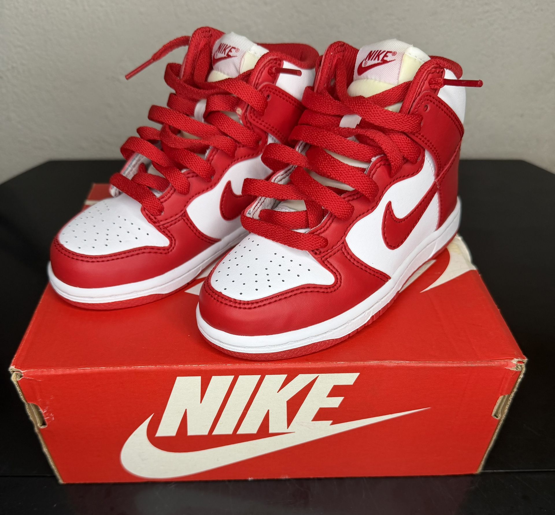 Brand New Nike Dunk High University Red White DB2179-106 GS Youth Size 12c