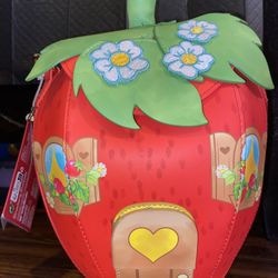 Loungefly Strawberry Shortcake Strawberry House Crossbody Bag Scented New W Tags