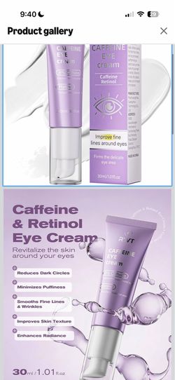 Brand new unopened box eye cream caffeine &retinol