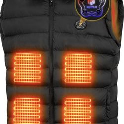 Heated Vest for Men, Lightweight Rechargeable Electric Heating Vest with 14400mAh Battery Pack