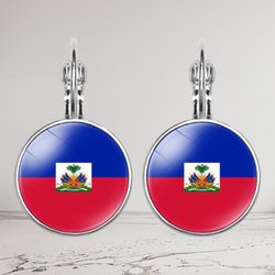 Haitian Flag Earring