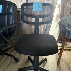 #28 Black Rolling Desk Chair 