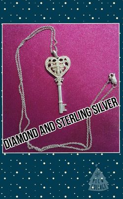 Diamond And Sterling Silver necklace