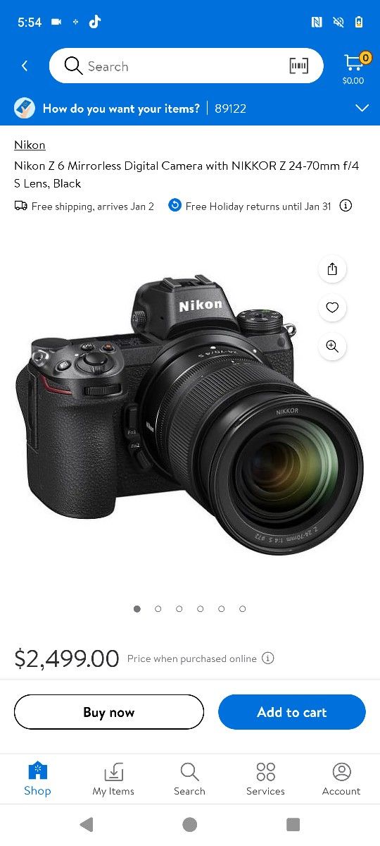 Nikon Z 6II Mirrorless Digital Camera #1659