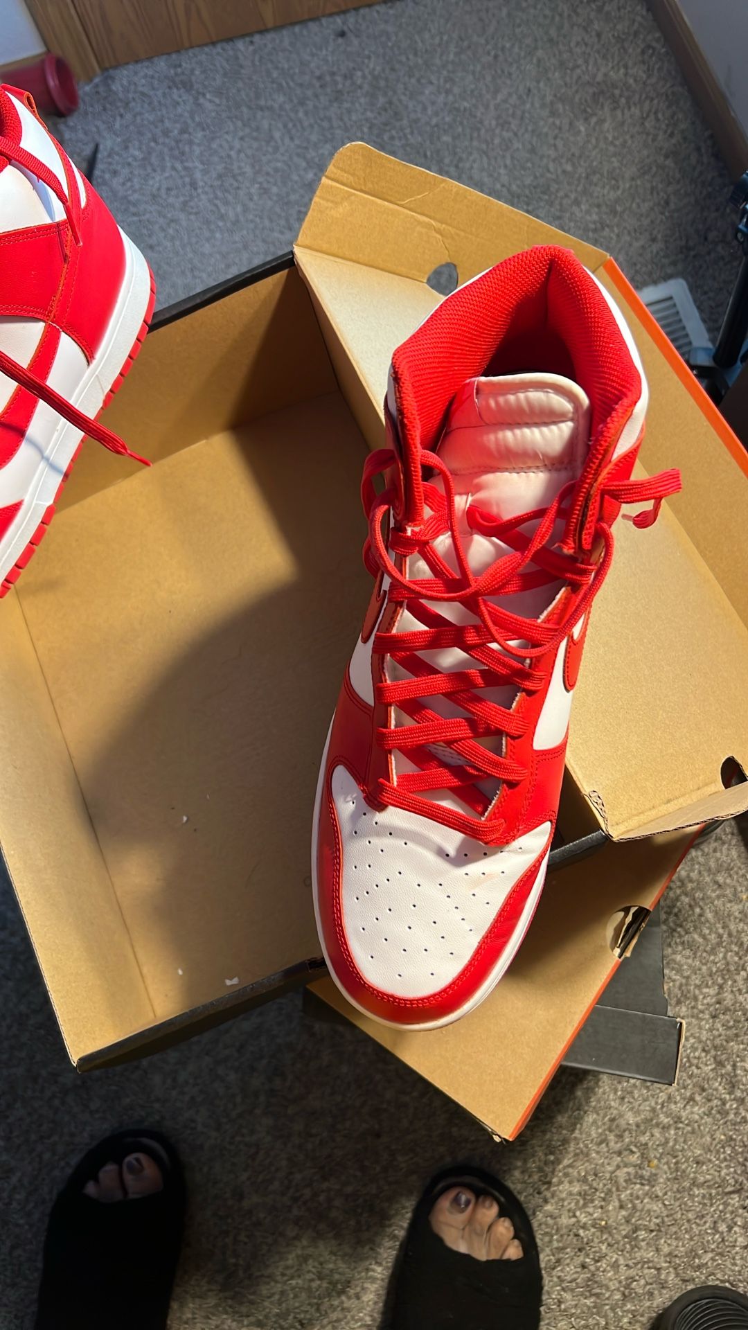 Red And White Nike Dunks