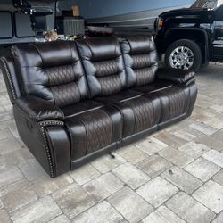 FREE DELIVERY Brown Reclining Couch