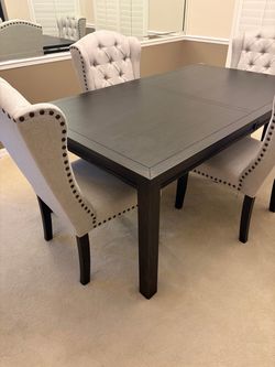 Gray Four-Chair Dining Room Table Set - $700