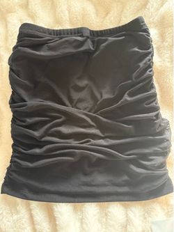 Black strapless top