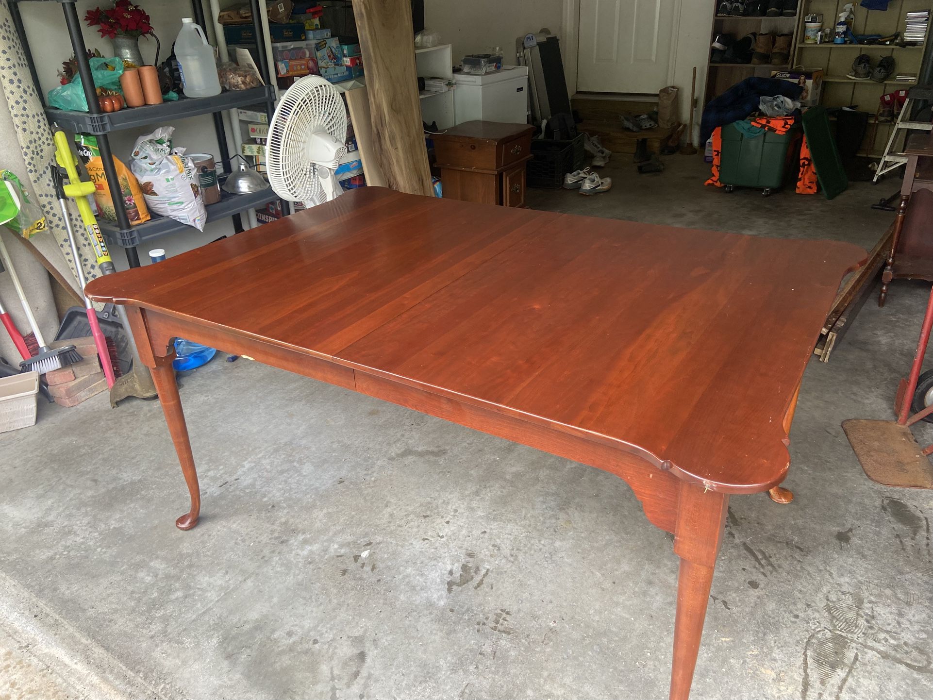 Wood Dining Room Table With Two Leafs