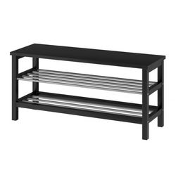 Ikea Bench with Shoe Rack in Black