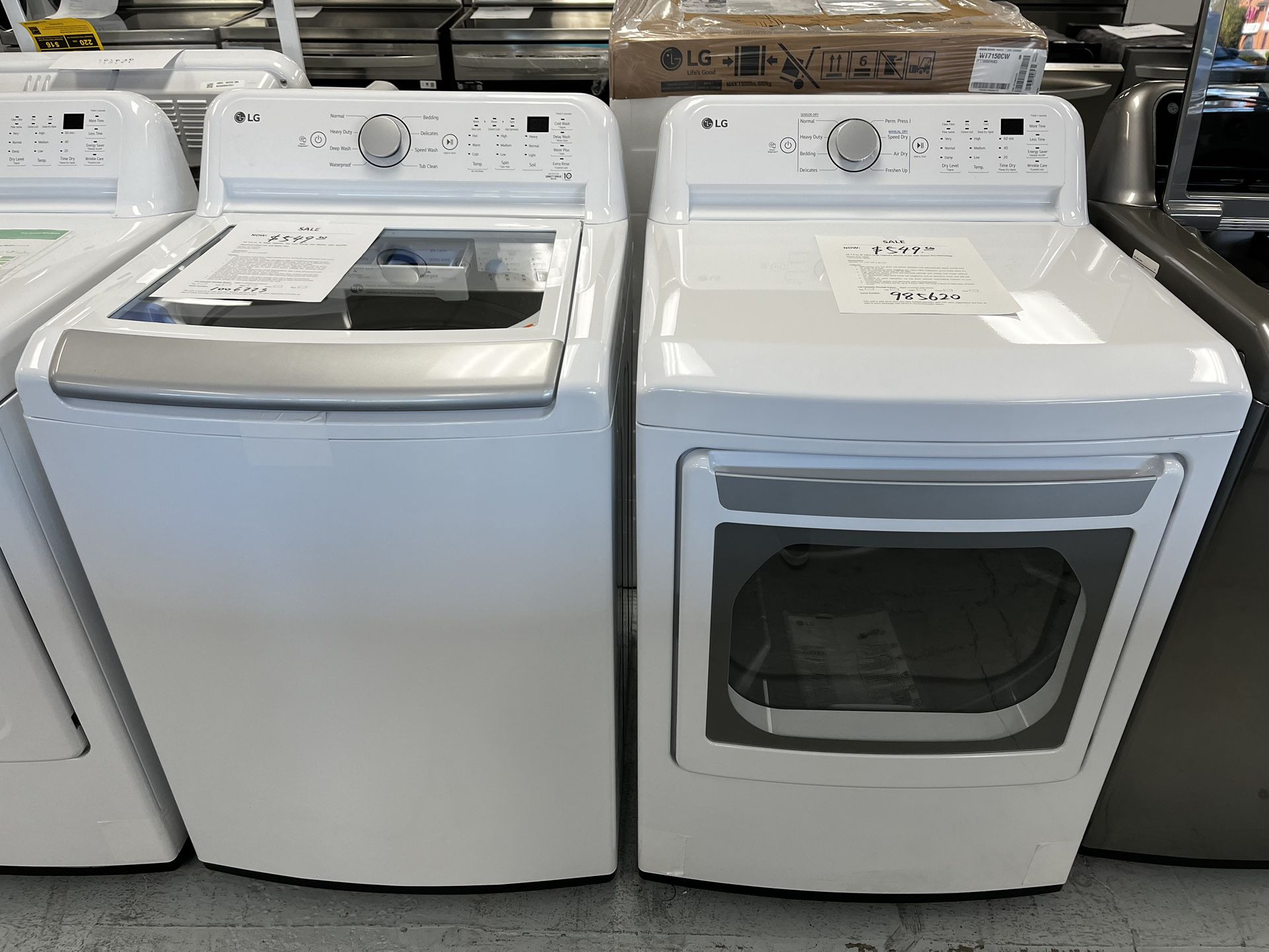 LG Top Load Washer And Dryer Set 