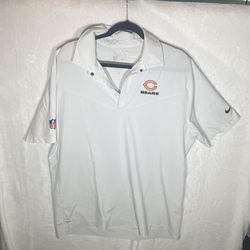 NIKE ON-FIELD x CHICAGO BEARS New $90 Mens XL Softshell Polo Shirt Snap Front