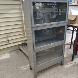  1979 Metal Barrister Bookcase By Jebco
