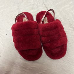 UGGs ruby red slides