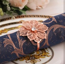 Napkin Rings Rose Gold (148 Pieces)
